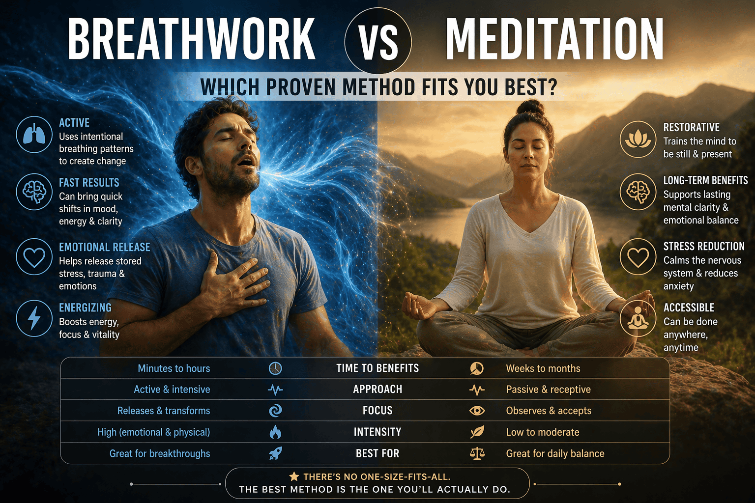 Breathwork vs Meditation